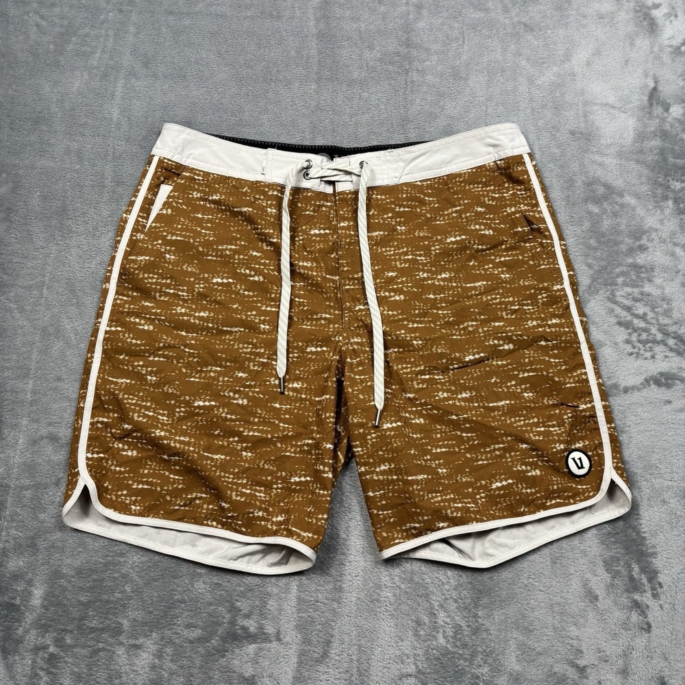 Vuori Cruise Boardshort Caramel Slub V314 CSB Men's Swim Trunk Size 32